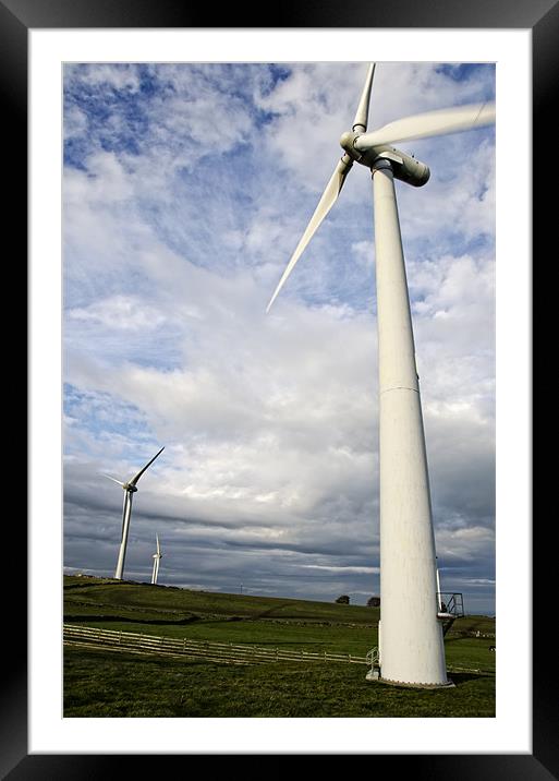Wind turbines Framed Mounted Print by Philip Teale