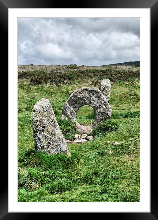Men-an-Tol, Penwith Moor, Cornwall Framed Mounted Print by Brian Pierce
