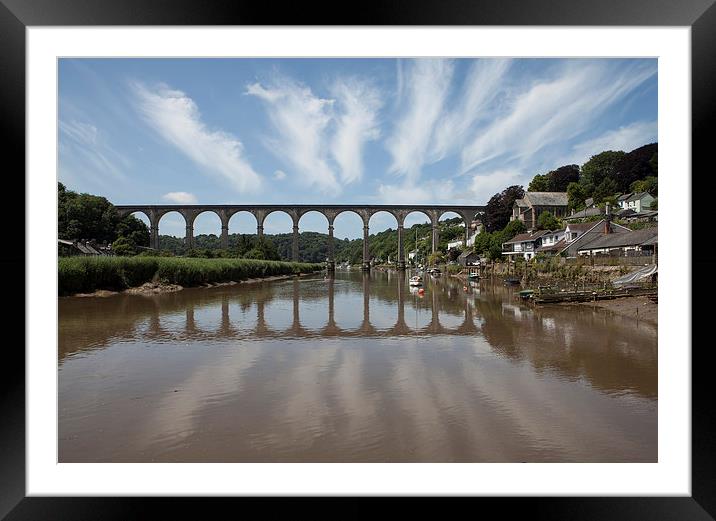  Calstock Viaduct, River Tamar Framed Mounted Print by Brian Pierce