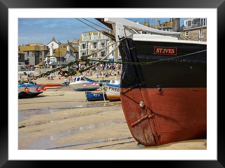  St Ives Harbour, Cornwall Framed Mounted Print by Brian Pierce