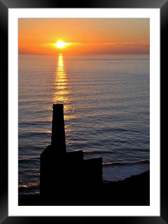  Sunset, Wheal Coates, Chapel Porth Framed Mounted Print by Brian Pierce