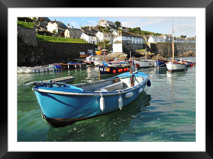  Coverack Harbour, Cornwall Framed Mounted Print by Brian Pierce