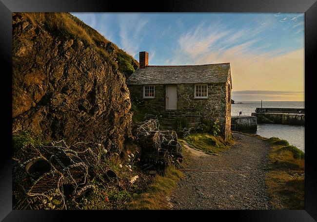 Fisherman's Hut, Mullion Cove, Cornwall Framed Print by Brian Pierce