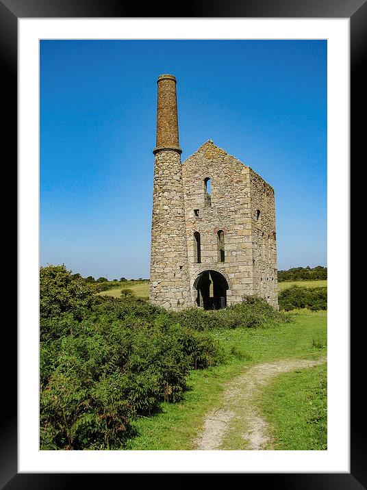 Pascoe's Shaft Engine House, South Wheal Frances, Framed Mounted Print by Brian Pierce