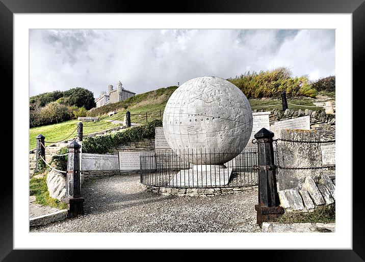  The Durlston Globe, Swanage, Dorset. Framed Mounted Print by Brian Pierce