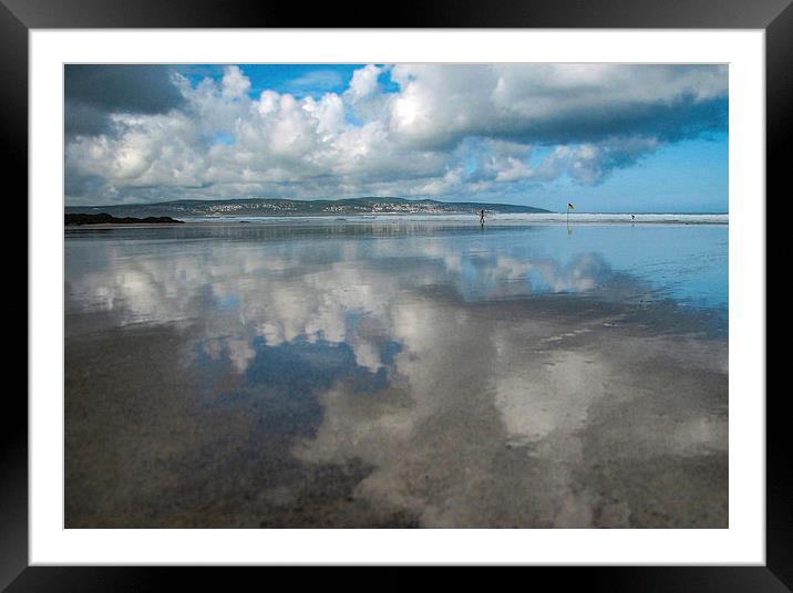 The Sky Meets the Sea, Gwithian Beach, Cornwall Framed Mounted Print by Brian Pierce