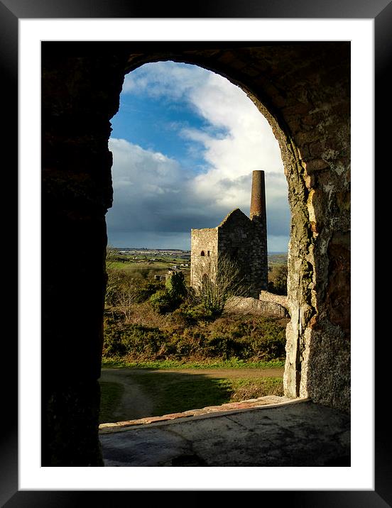 Wheal Peevor, Redruth, Cornwall Framed Mounted Print by Brian Pierce