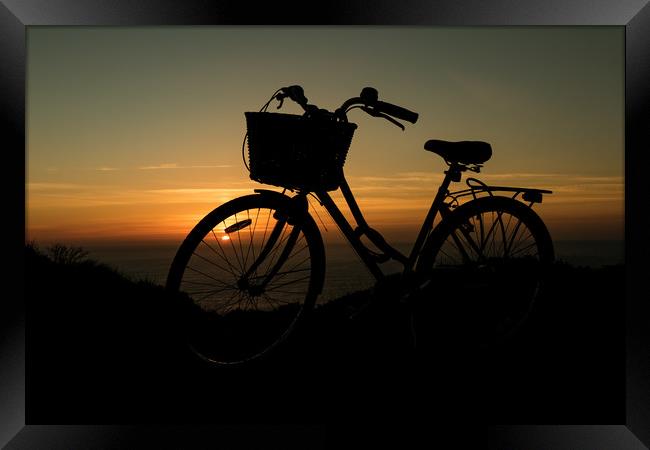 Sunset Bike Framed Print by Brian Pierce