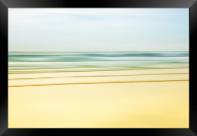 Hayle Beach, St Ives Bay, Cornwall UK. (Abstract,  Framed Print by Brian Pierce