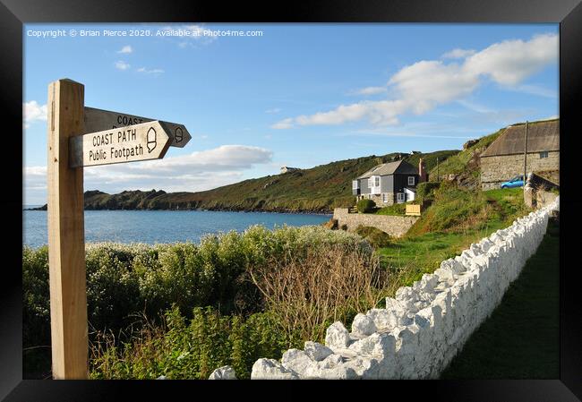 The South West Coast Path at Coverack Framed Print by Brian Pierce