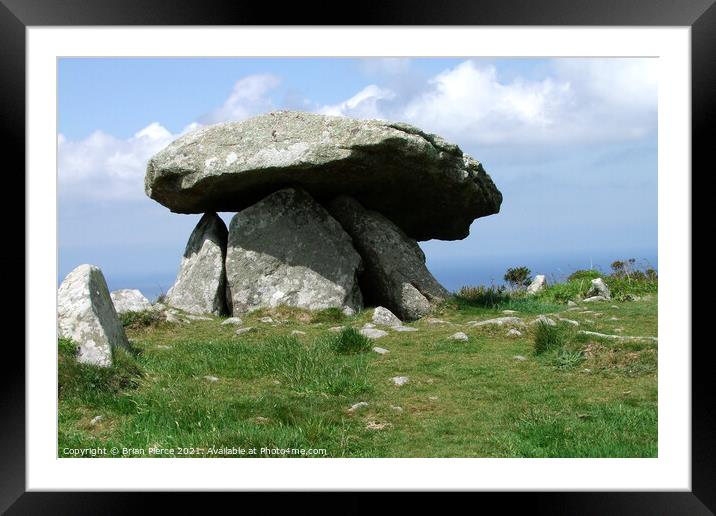 Chun Quoit, West Penwith, Cornwall Framed Mounted Print by Brian Pierce