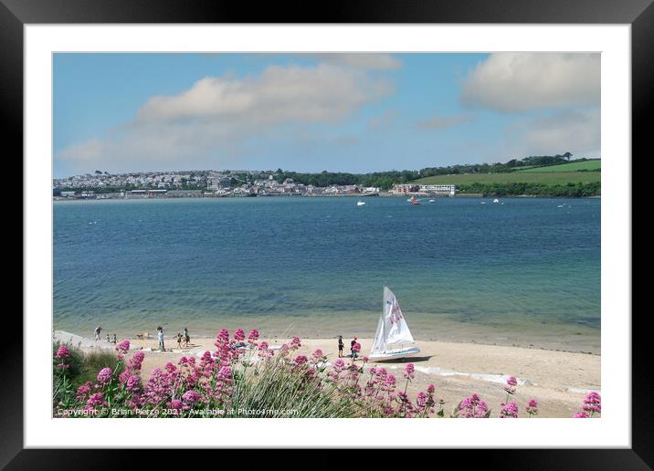 The River Camel and Padstow, Cornwall Framed Mounted Print by Brian Pierce