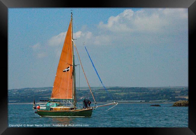 Red Sails Framed Print by Brian Pierce