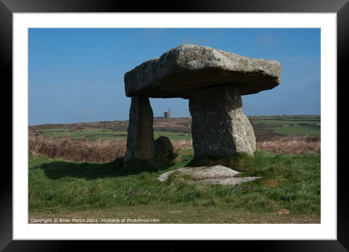 Lanyon Quoit with Ding Ding Mine Framed Mounted Print by Brian Pierce