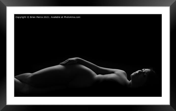 Reclining nude Framed Mounted Print by Brian Pierce