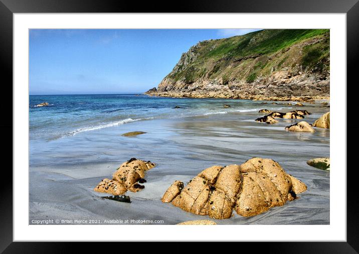 Porth Nanven, Cornwall Framed Mounted Print by Brian Pierce