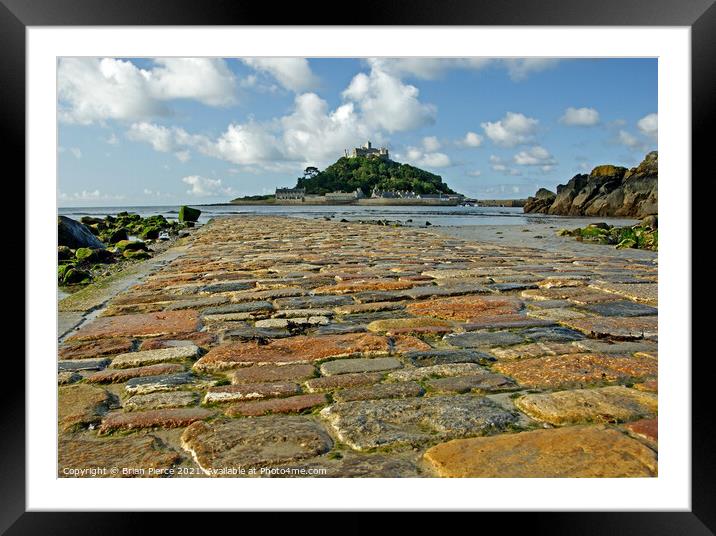 St Michaels Mount and Causeway, Cornwall  Framed Mounted Print by Brian Pierce