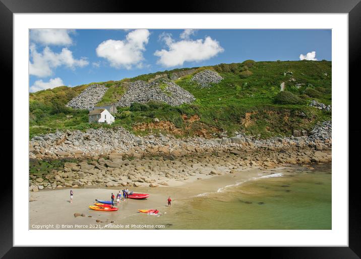 Lamorna Cove, Cornwall Framed Mounted Print by Brian Pierce