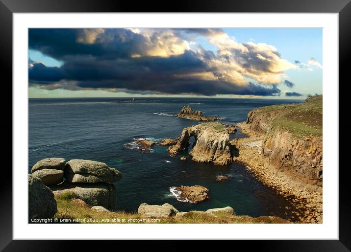 Land's End, Cornwall  Framed Mounted Print by Brian Pierce