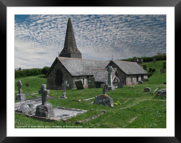 St Enadoc Church,  Trebetherick, Cornwall  Framed Mounted Print by Brian Pierce