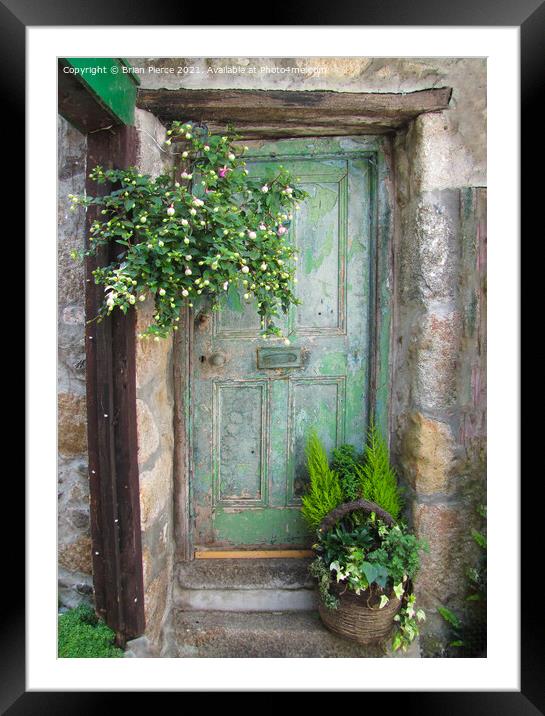 The Green Door Framed Mounted Print by Brian Pierce