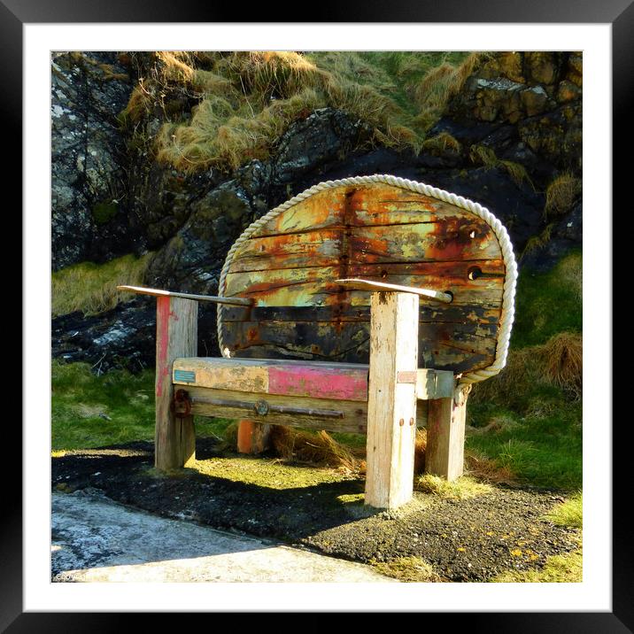 Bench at Mullion Cove Framed Mounted Print by Brian Pierce