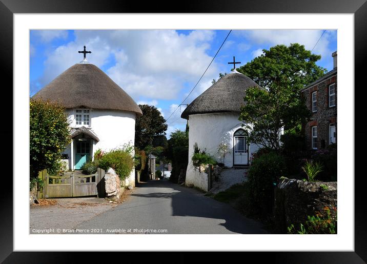 Veryan Round Houses, Cornwall Framed Mounted Print by Brian Pierce