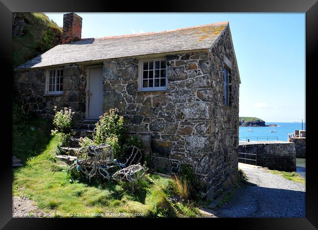 The Old Net Loft, Mullion Cove, Cornwall  Framed Print by Brian Pierce