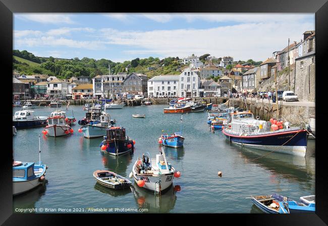 Mevagissey Harbour, Cornwall Framed Print by Brian Pierce