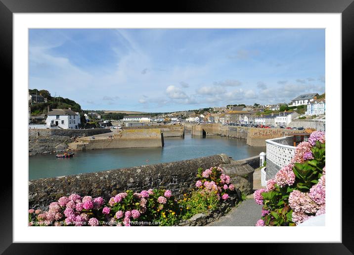 Porthleven Harbour, Cornwall  Framed Mounted Print by Brian Pierce