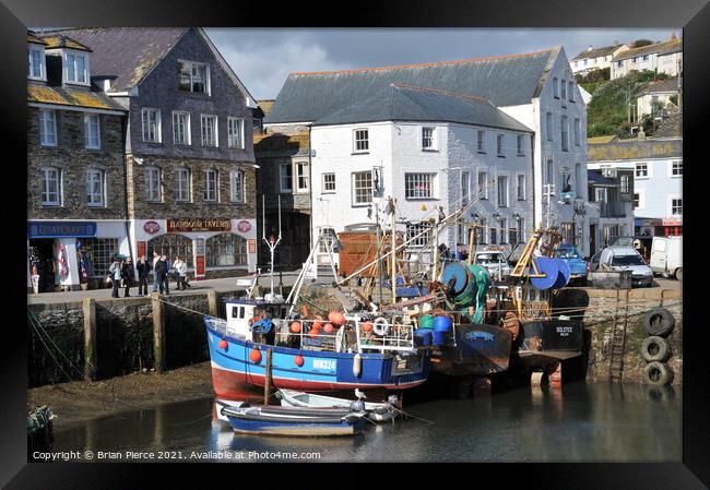 Mevagissey Harbour, Cornwall  Framed Print by Brian Pierce