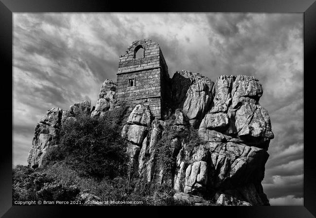 Roche Rock, Roche, Cornwall - Monochrome Framed Print by Brian Pierce