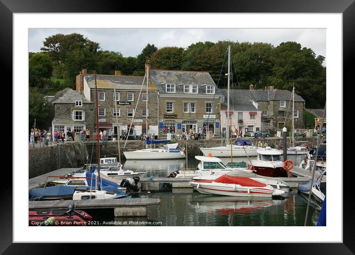 Padstow Harbour Framed Mounted Print by Brian Pierce