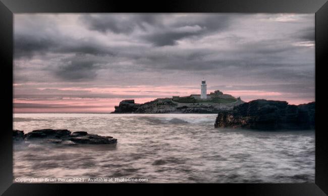 Godrevy Lighthouse, Gwithian, Hayle, Cornwall Framed Print by Brian Pierce