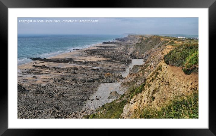 Rocky Beach, Bude, Cornwall Framed Mounted Print by Brian Pierce