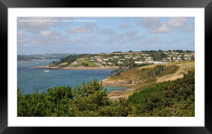 Looking Back to St Mawes, Roseland, Cornwall Framed Mounted Print by Brian Pierce