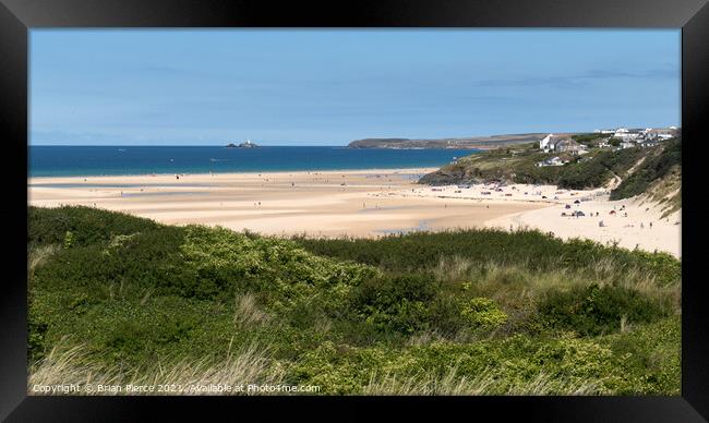 View from Lelant and Porth Kidney to Hayle and God Framed Print by Brian Pierce