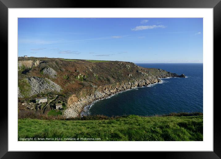 The South West Coast Footpath above Lamorna Cove  Framed Mounted Print by Brian Pierce