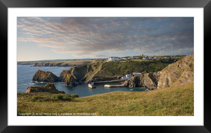 Looking down towards Mullion Cove, Lizard from the Framed Mounted Print by Brian Pierce