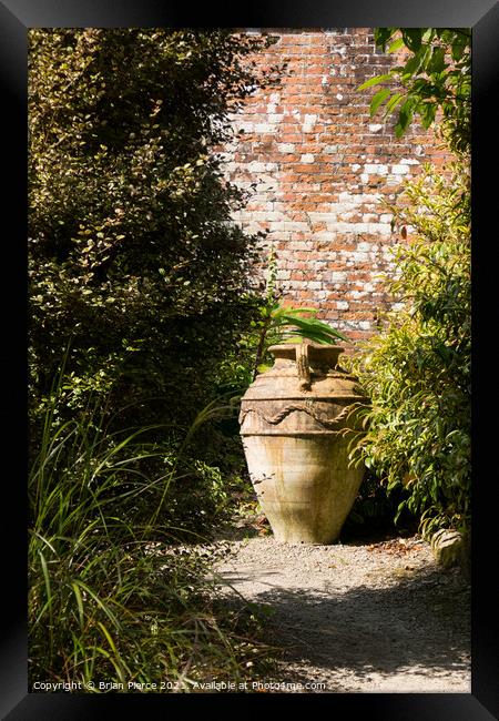 Old pot by the wall  Framed Print by Brian Pierce