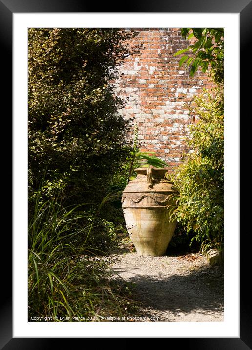 Old pot by the wall  Framed Mounted Print by Brian Pierce