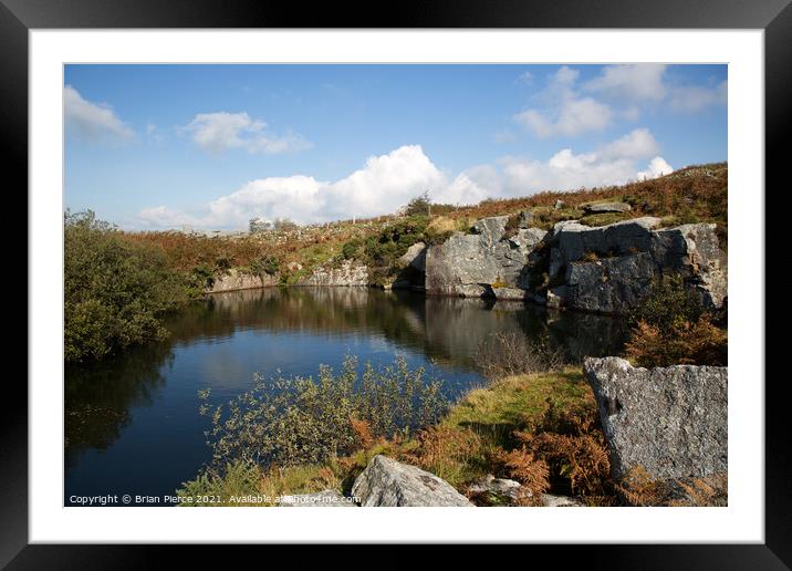 Flooded quarry, Bodmin Moor Framed Mounted Print by Brian Pierce