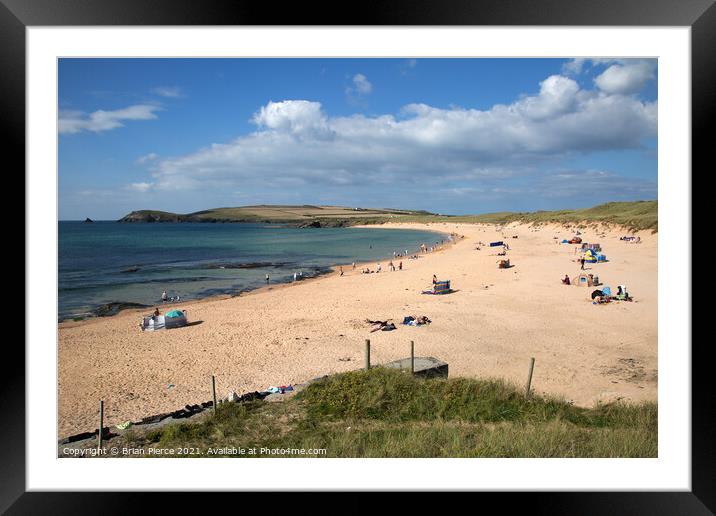 Constantine Beach and Booby's Bay. Cornwall  Framed Mounted Print by Brian Pierce