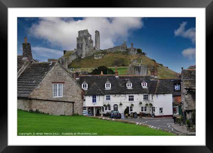 Corfe Castle, Dorset Framed Mounted Print by Brian Pierce