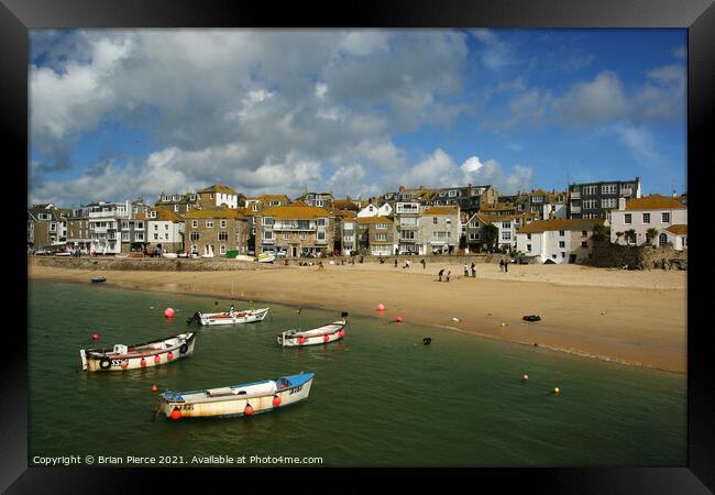 St Ives Harbour, Cornwall Framed Print by Brian Pierce