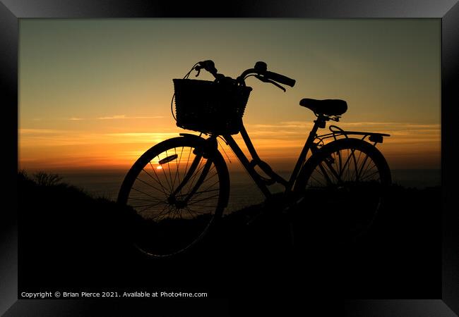 Bike at Sunset  Framed Print by Brian Pierce