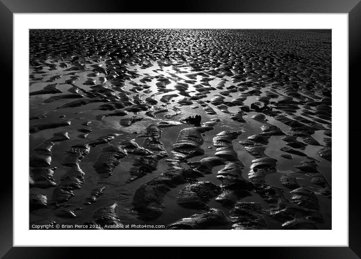 Ripples in the Sand (Monochrome) Framed Mounted Print by Brian Pierce