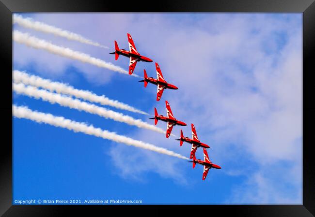 Red Arrows Framed Print by Brian Pierce