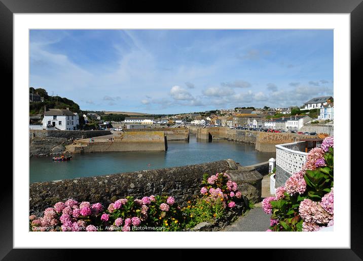 Porthleven Harbour, Cornwall  Framed Mounted Print by Brian Pierce