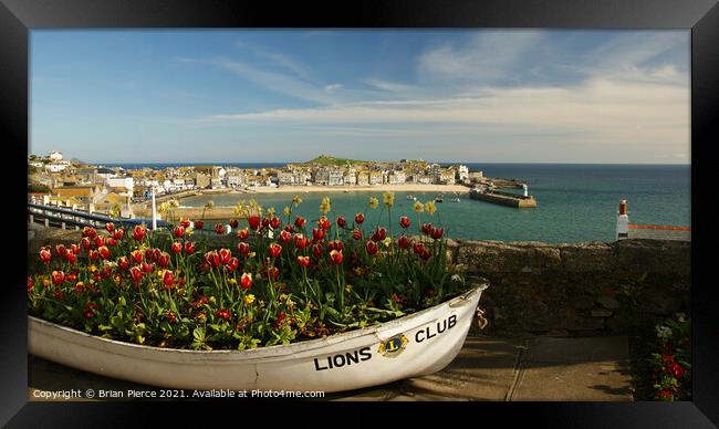 St Ives Harbour, Cornwall Framed Print by Brian Pierce